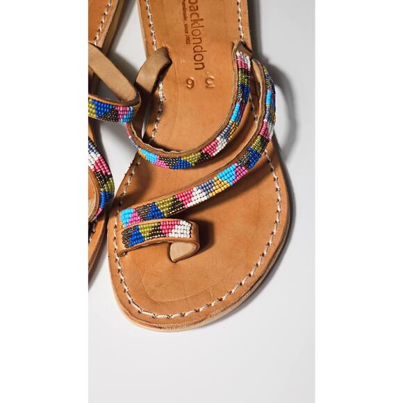 Laidback London Diani Flat Leather Sandal Retro EU 36 - Picture 4 of 6